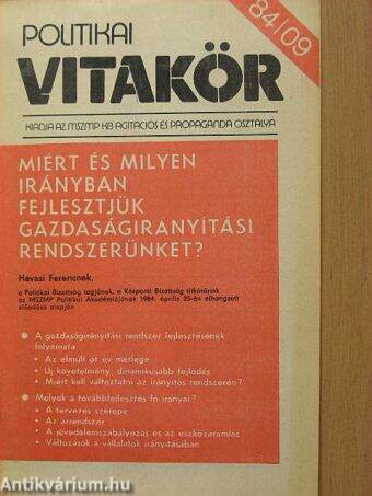Politikai Vitakör 1984/09
