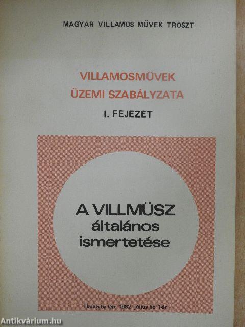 Villamosművek üzemi szabályzata I.