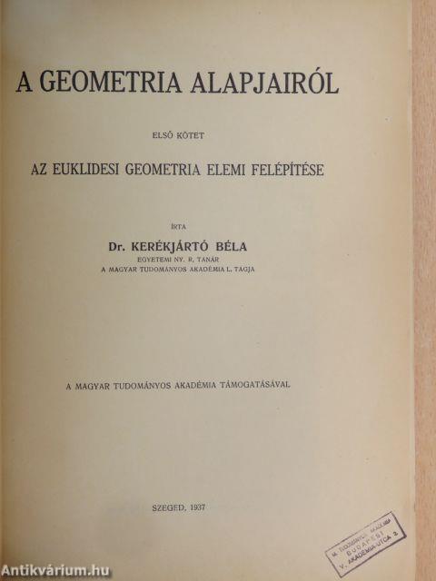 A geometria alapjairól I-II.