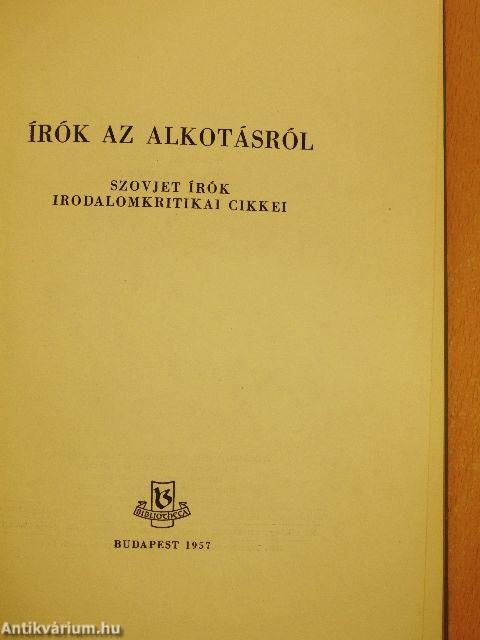 Írók az alkotásról