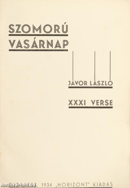 Szomorú vasárnap (dedikált példány)