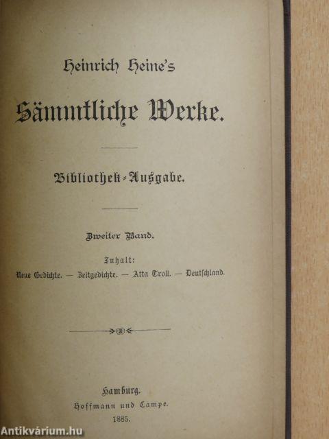 Heinrich Heine's sämmtliche Werke 2. (gótbetűs)