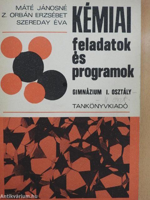 Kémiai feladatok és programok