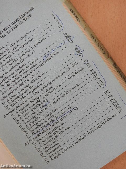 A termelőszövetkezeti üzemszervezés gyakorlati kézikönyve