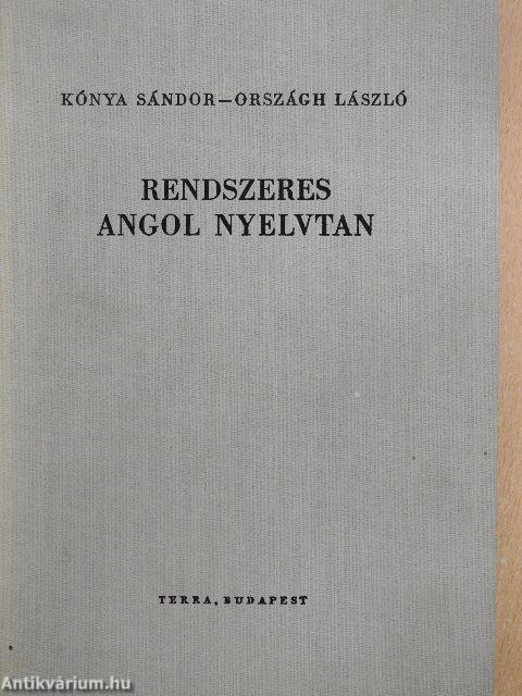 Rendszeres angol nyelvtan