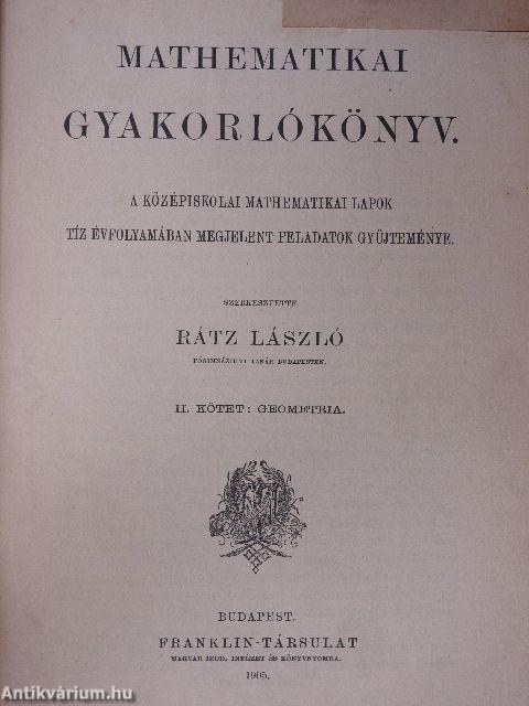 Mathematikai gyakorlókönyv I-II.