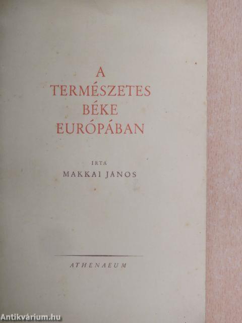 A természetes béke Európában (Tiltólistás kötet)