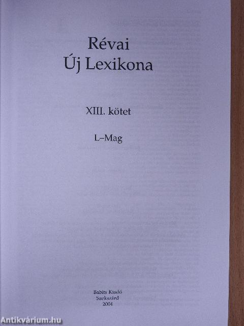 Révai új lexikona 13. (töredék)