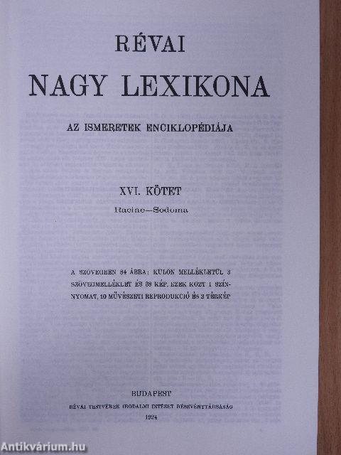 Révai nagy lexikona 16. (töredék)