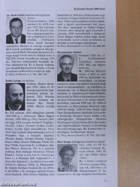 Ki kicsoda Pécsett 2000-ben?