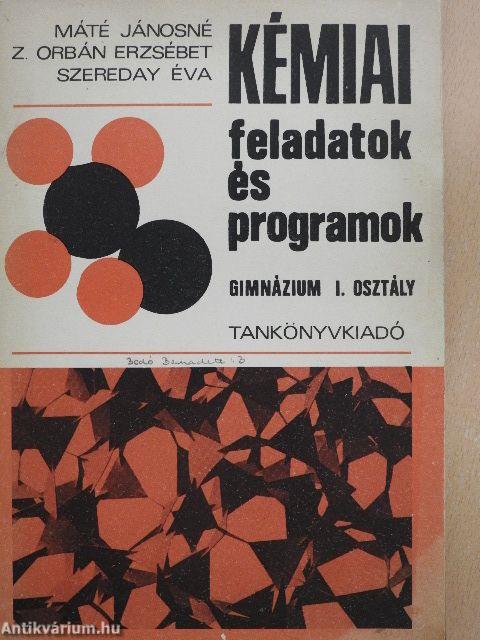 Kémiai feladatok és programok