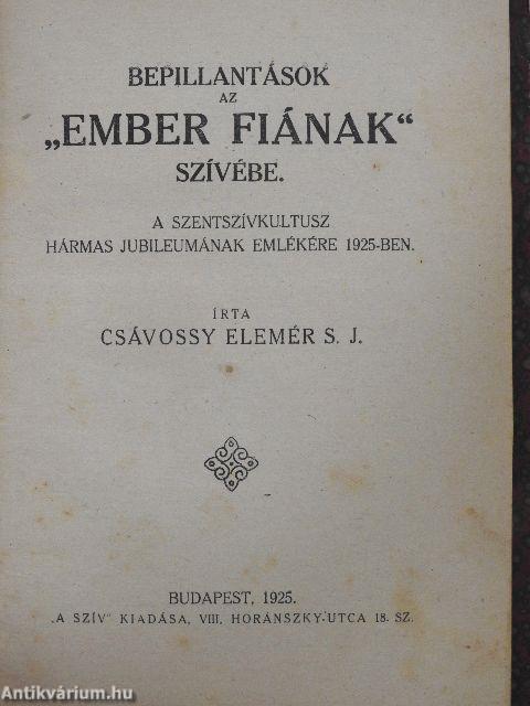 Bepillantások az "Ember Fiának" Szívébe