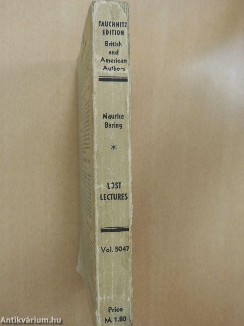 Lost lectures or the fruits of experience