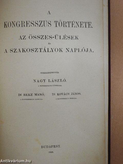 A II. Országos és Egyetemes Tanügyi Kongresszus naplója I.