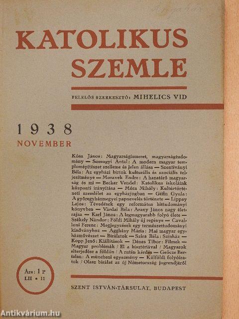 Katolikus szemle 1938. november