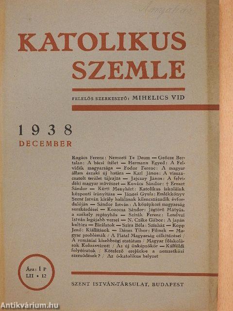 Katolikus szemle 1938. december