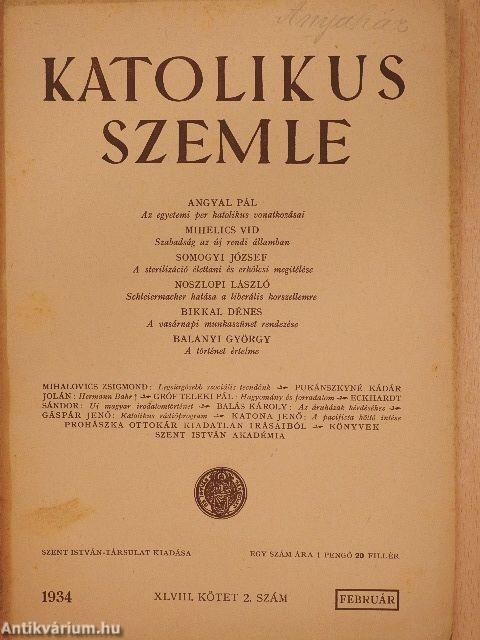 Katolikus Szemle 1934. február