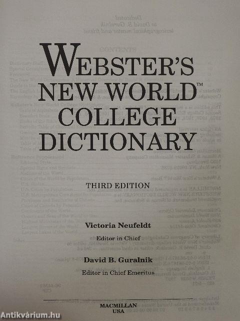 Webster's New World College Dictionary