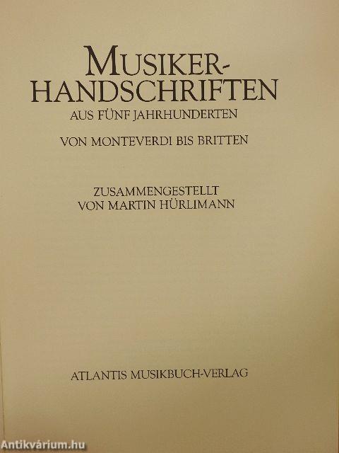 Musiker-Handschriften aus Fünf Jahrhunderten