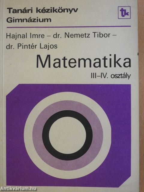 Matematika III-IV. (dedikált példány)