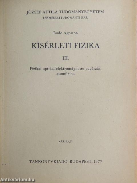 Kísérleti fizika III.