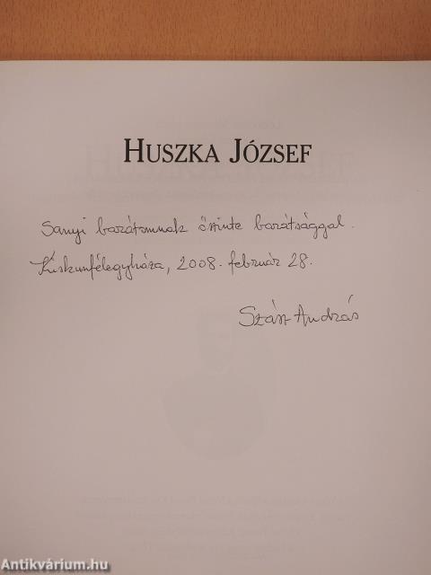 Huszka József (dedikált példány)