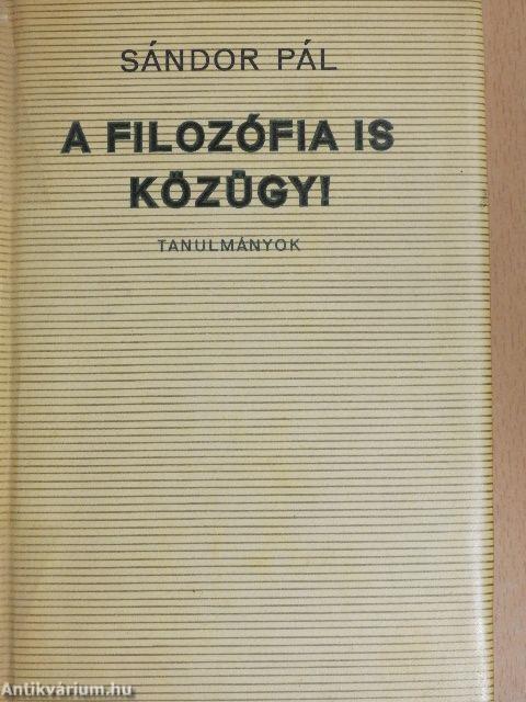 A filozófia is közügy!