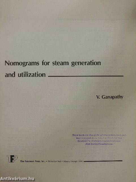 Nomograms for steam generation and utilization