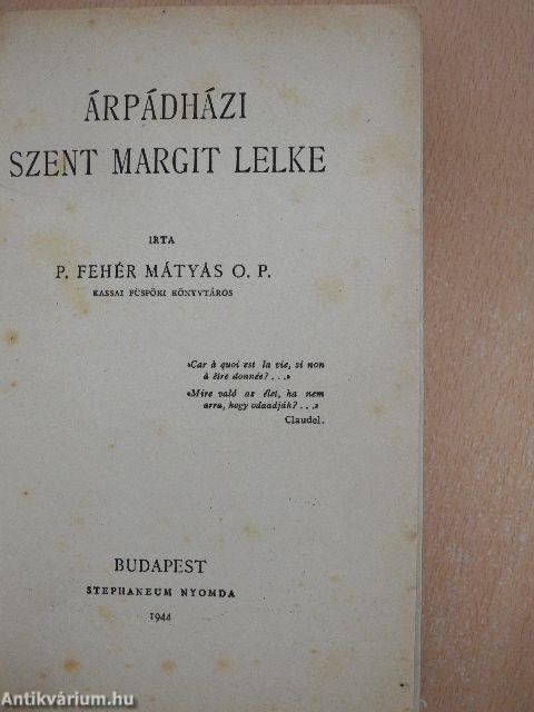 Árpádházi Szent Margit lelke