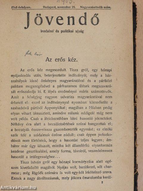 Jövendő 1903. (nem teljes évfolyam)