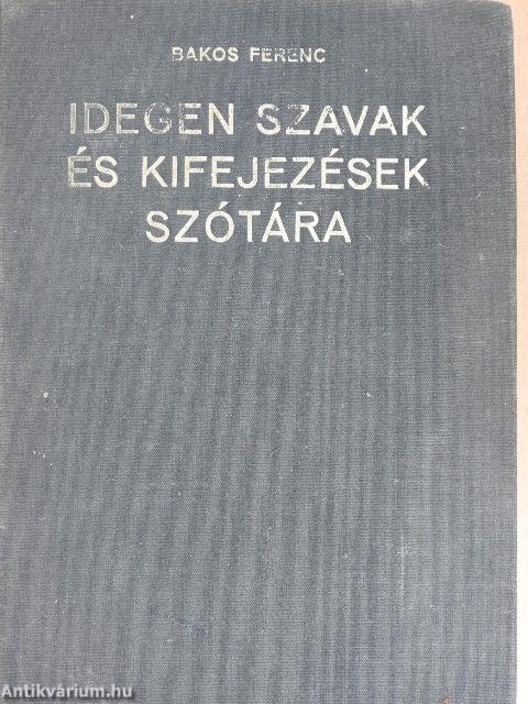 Idegen szavak és kifejezések szótára