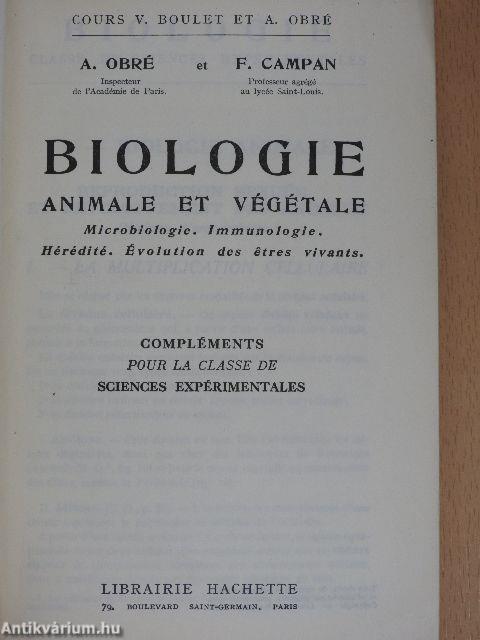 Biologie animale et végétale