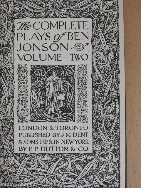 The complete plays of Ben Jonson II.