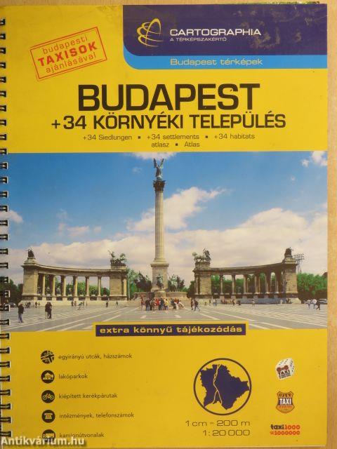 Budapest atlasz + 34 környéki település