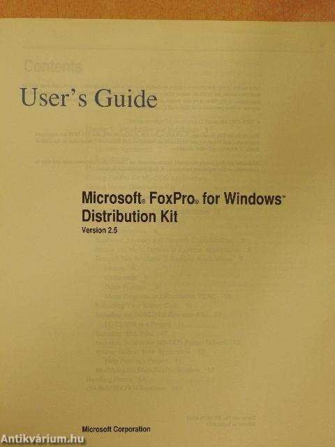 Microsoft FoxPro - User's Guide