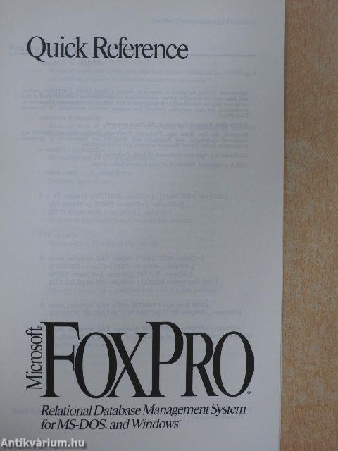Microsoft FoxPro - Quick Reference