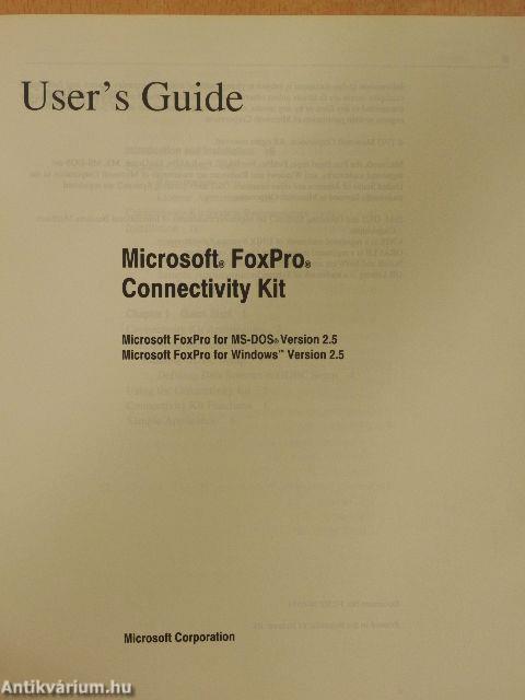 Microsoft FoxPro - User's Guide