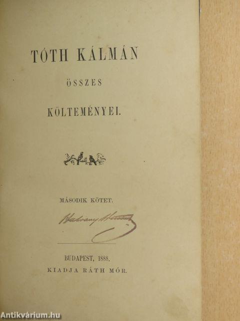 Tóth Kálmán összes költeményei II. (töredék)