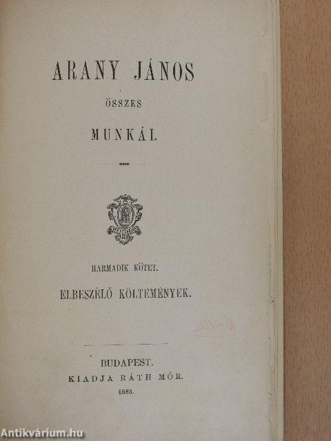 Arany János összes munkái III.