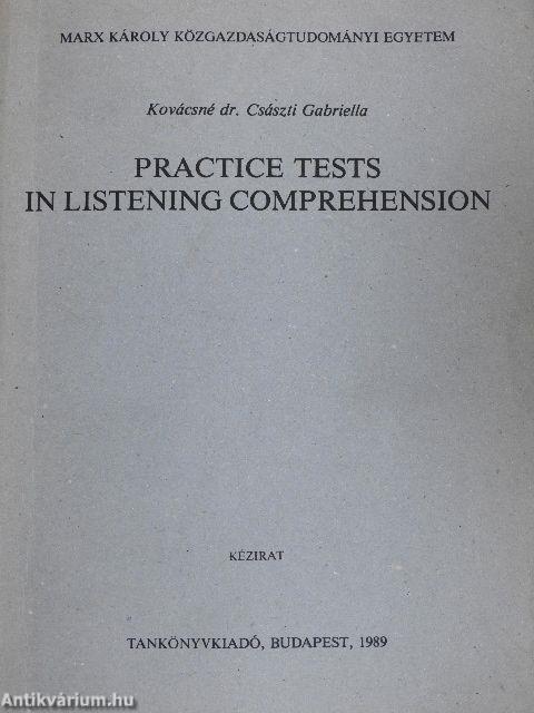 Practice tests in listening comprehension