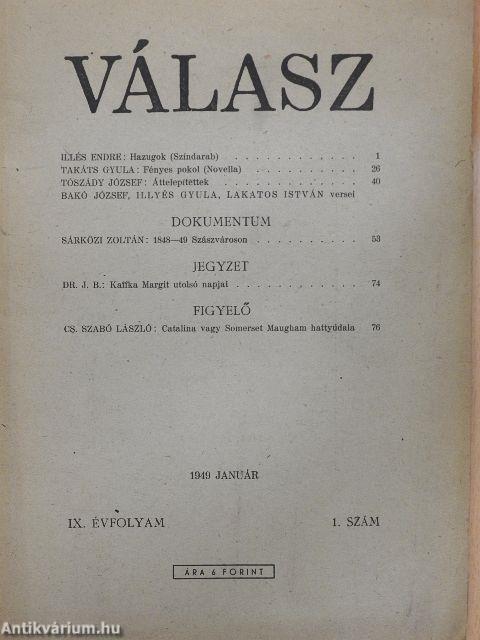 Válasz 1949. január