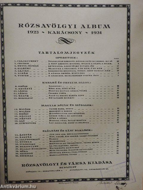 Rózsavölgyi album Karácsony 1923-1924.