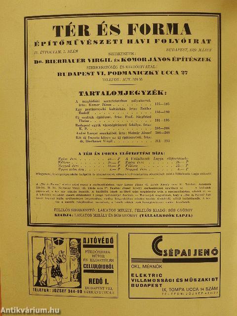 Tér és forma 1929/5.