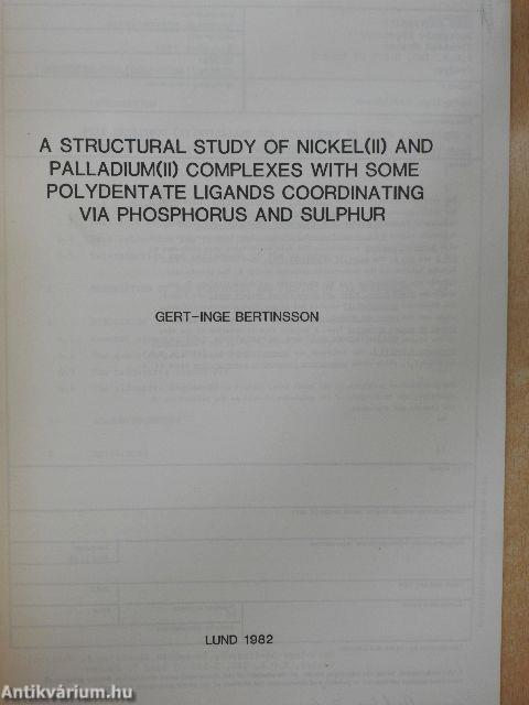 A Structural Study of Nickel(II) and Palladium(II) Complexes with some Polydentate Ligands Coordinating via Phosphorus and Sulphur