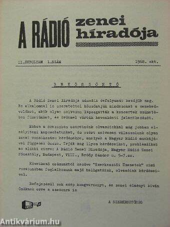 A rádió zenei híradója 1968. október