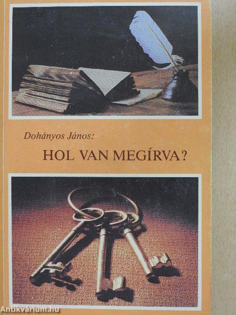 Hol van megírva?