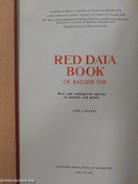 Red Data Book of Kazakh SSR 2. (orosz nyelvű)