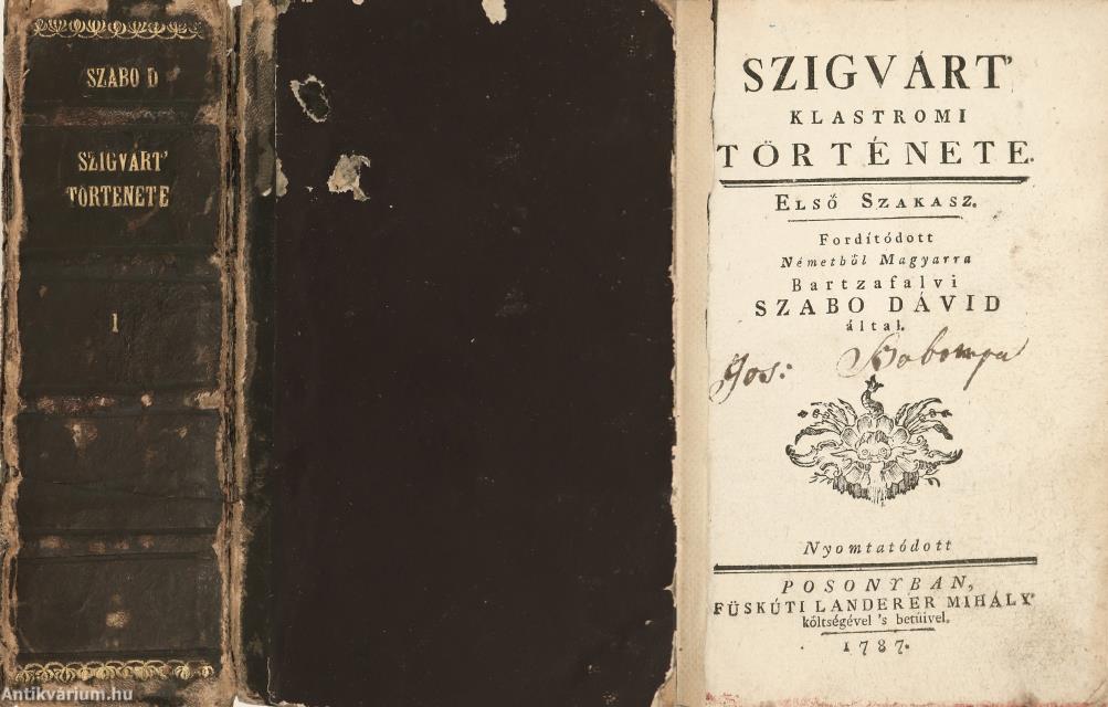 Szigvárt klastromi története I.