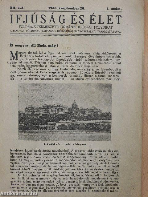 Ifjúság és Élet 1936. szeptember-1937. június