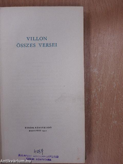 Villon összes versei